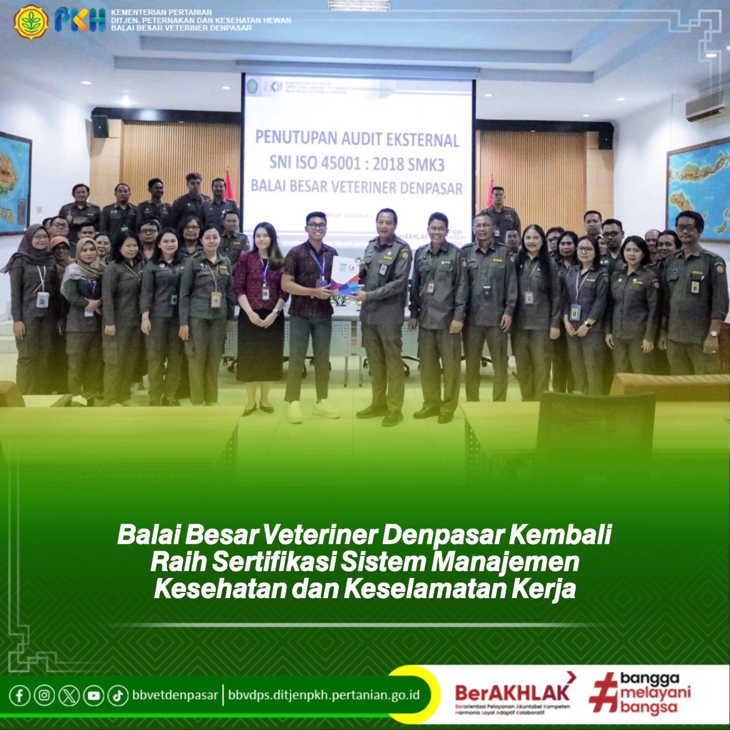 Audit Eksternal SNI ISO 45001:2018  SMK3  Tahun 2024